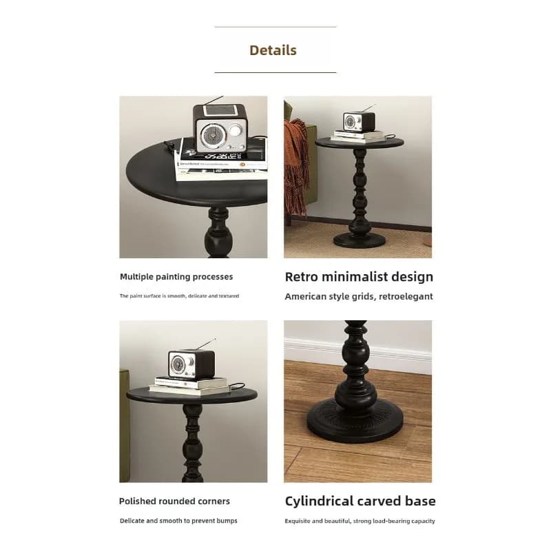 Table d'appoint vintage en fer forgé de style nordique, table basse rétro chic pour salon, canapé, c