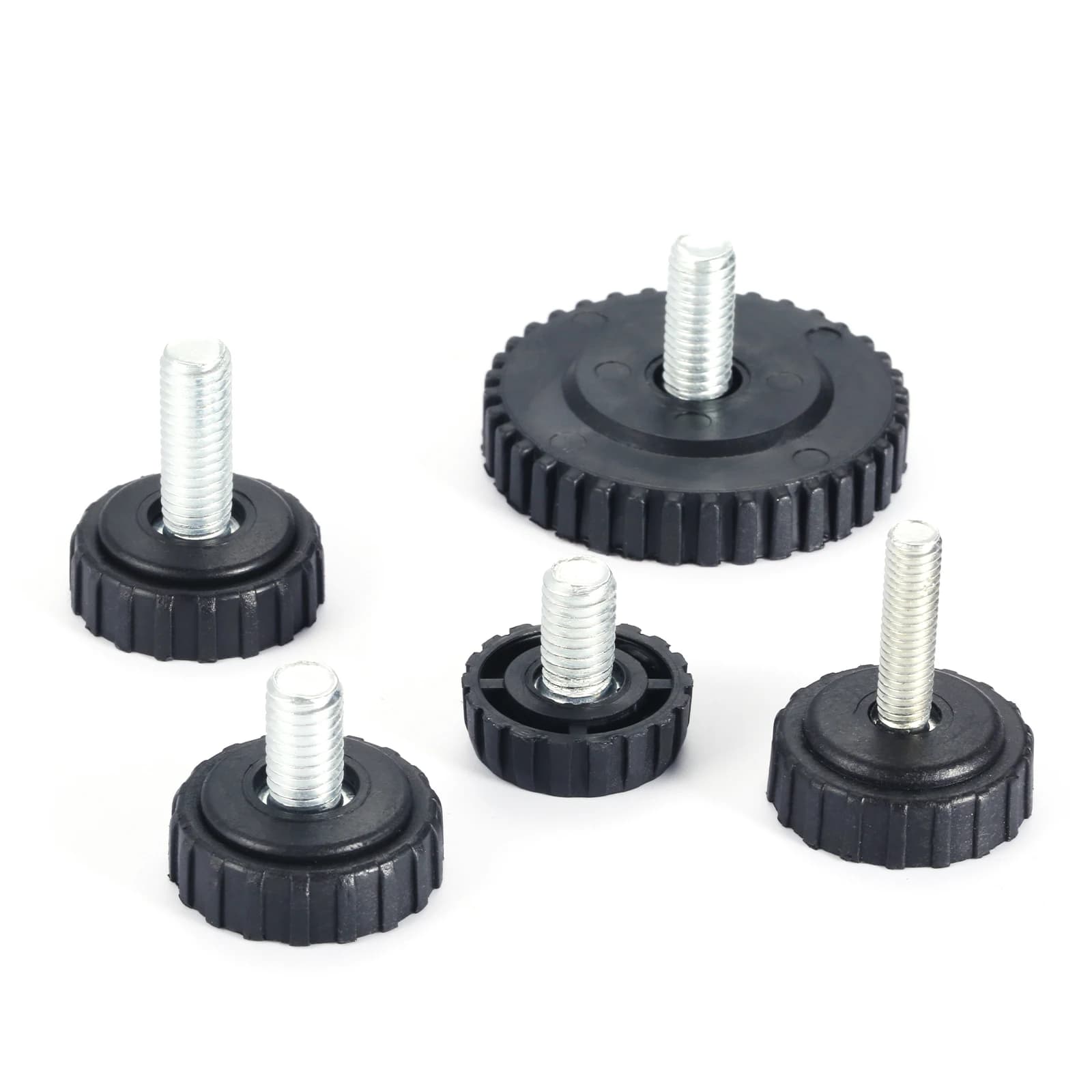 10 pièces M6 M8 vis sur meubles, pied de nivellement de glissement, diamètre réglable, Table de mais