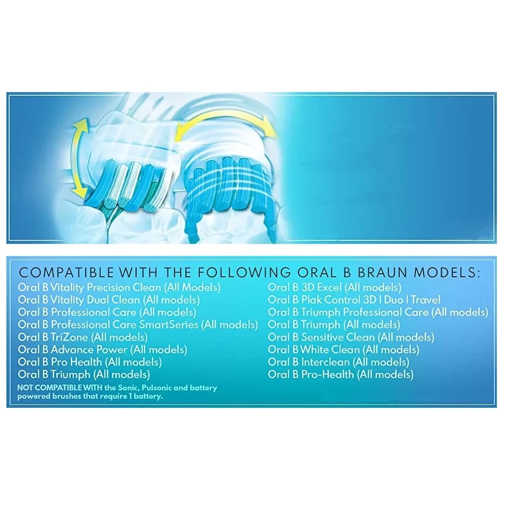 Têtes de brosse de rechange pour brosse à dents électrique oral-b double nettoyage, pour Oralb Pro, 