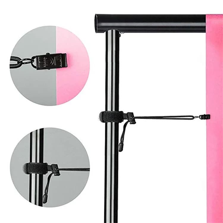 Le Kit de pinces à Clips pour toile de fond comprend des pinces à ressort robustes en métal, support