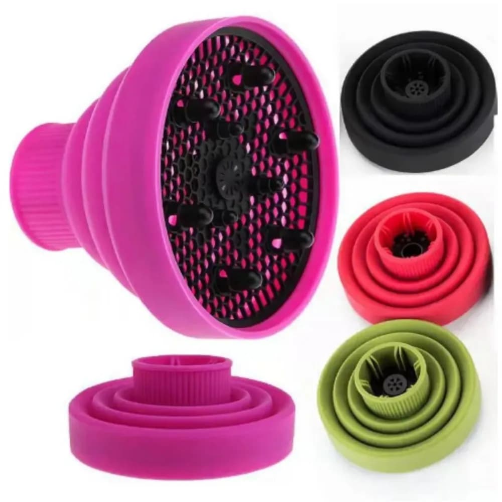 Couverture de diffuseur de sèche-cheveux en silicone pliable, degré de température, souffleur de séc
