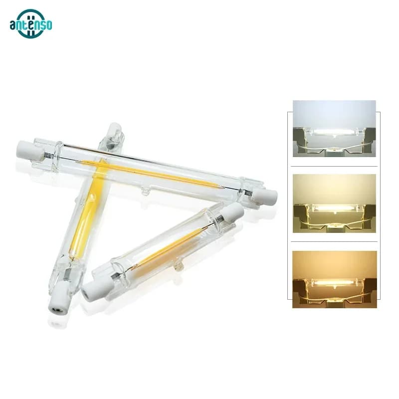 Ampoule LED en Tube de verre COB R7S, 5W 10W 20W 78MM 118MM, lampe épis de maïs AC 110V 220V, haute 