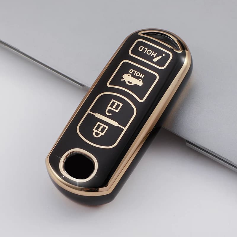 Couverture de clé de voiture en TPU pour MAZDA, 2/3/4 boutons, coque de porte-clés, support pour MAZ