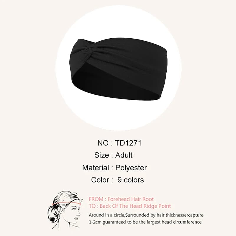 Femmes croix couleur unie bandes de cheveux filles mode imprimé léopard élastique tricoté bandeaux V