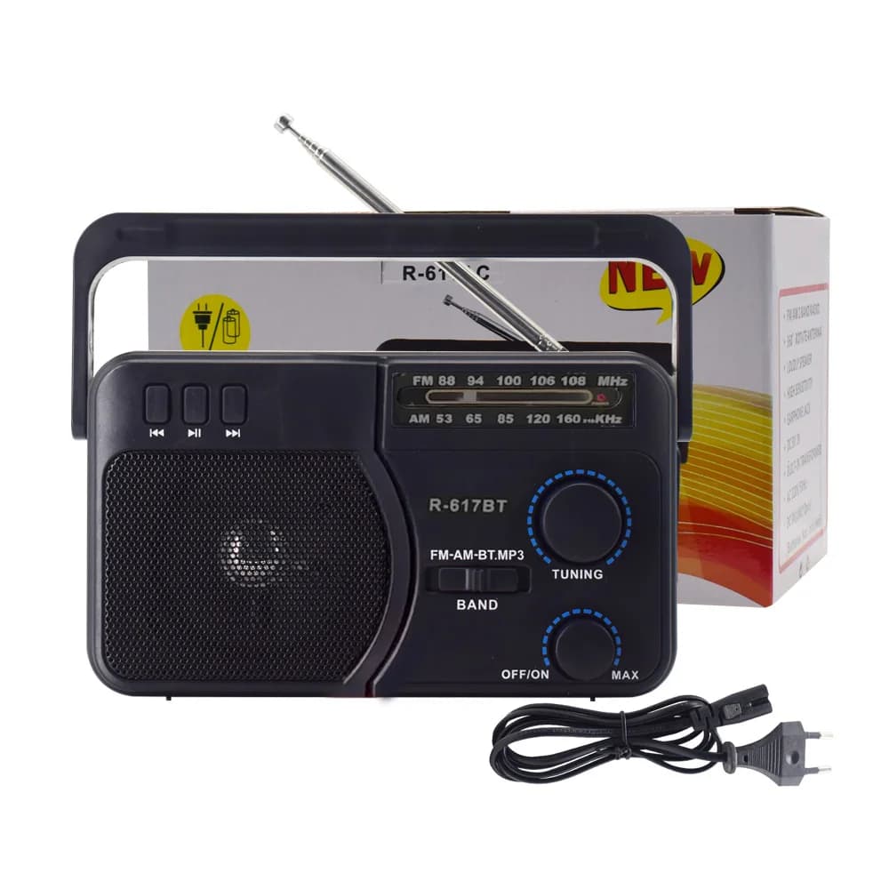 Radio AM FM Radio Transistor Radio à ondes courtes alimentée par 3 V deux batteries ou maison, grand