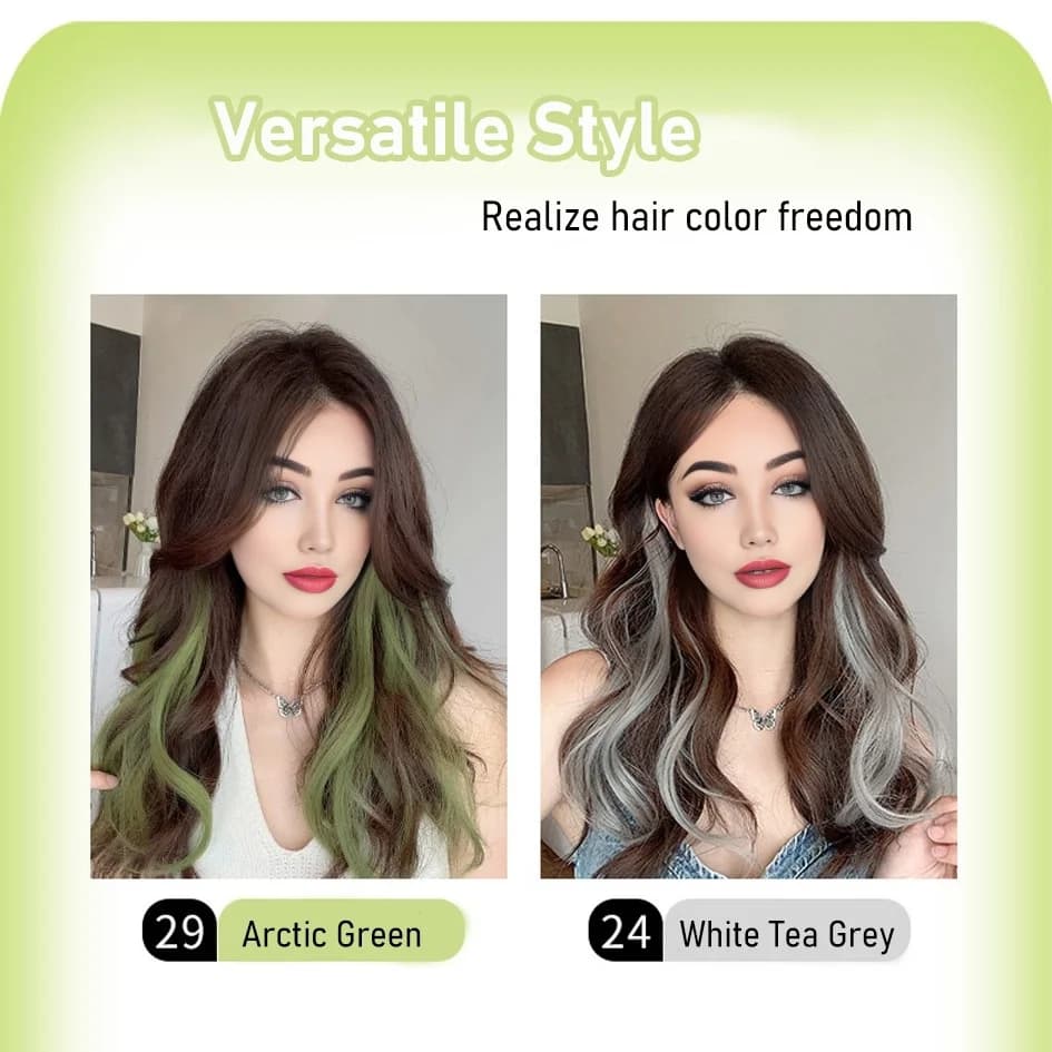 Extensions de cheveux synthétiques bouclés colorés 2 pièces/ensemble 50cm/60cm, vague d'eau rose/ble