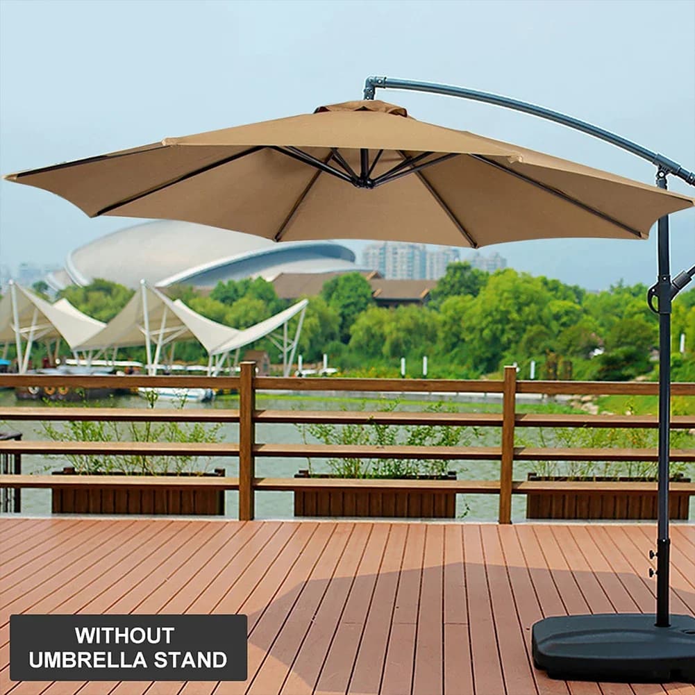 Auvent de remplacement de parapluie à 6 os sans support, couverture de Parasol de 2m, Protection UV 