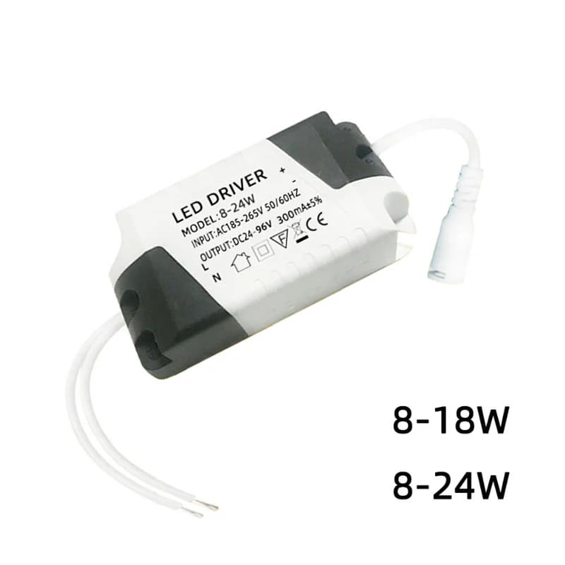 Pilote LED AC 85V-265V à DC 24V 8-24W, panneau de plafonnier, adaptateur d'alimentation, transformat