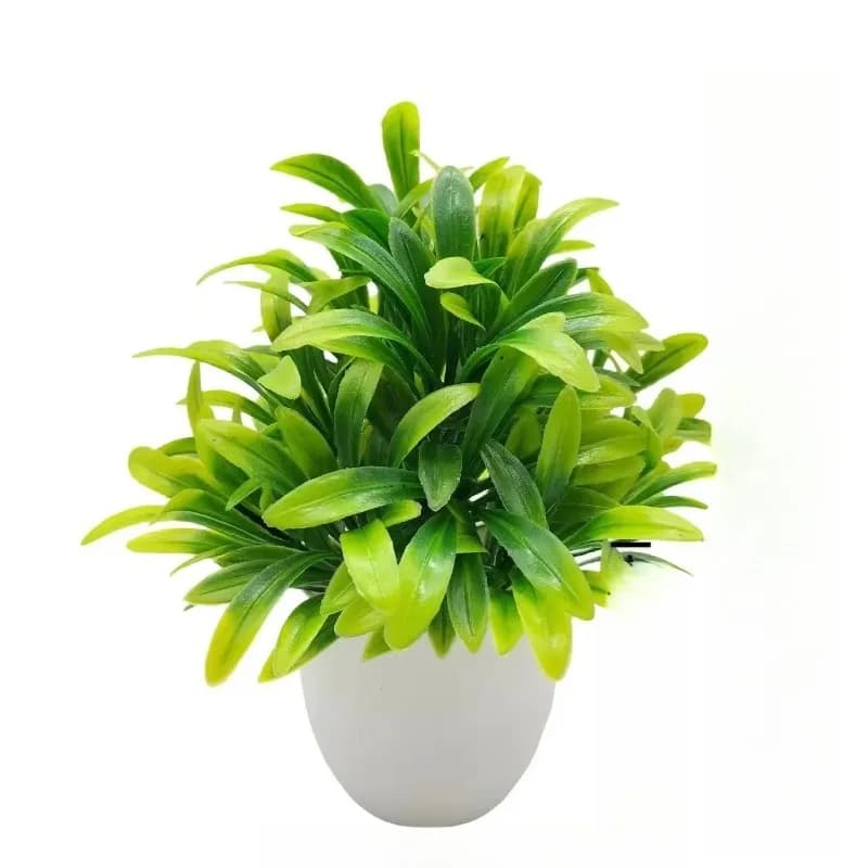 Plante artificielle avec Pot en plastique, 1 pièce, pour la maison, le bureau, le salon, la chambre 