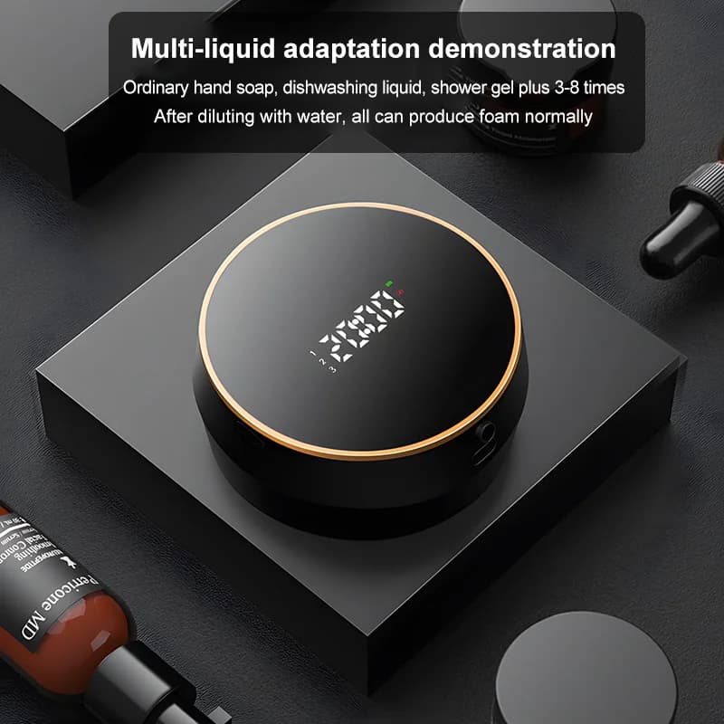 Distributeur automatique de savon à capteur sans contact, mousse de Type C, charge intelligente, lav