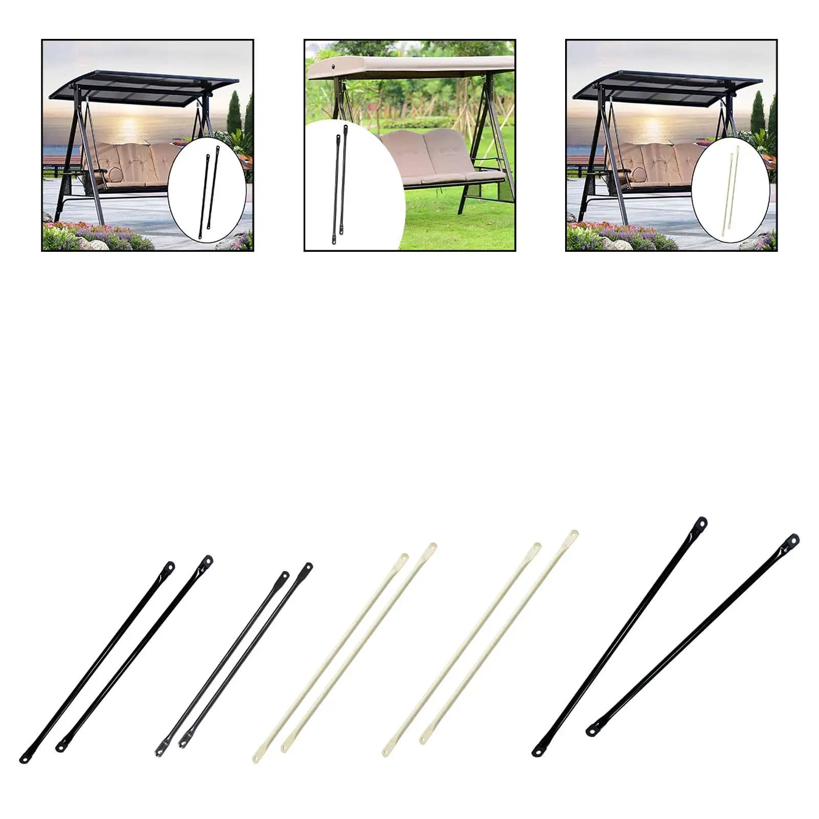 Barre de remplacement pour balançoire, tige métallique robuste, accessoires de balançoire d'extérieu