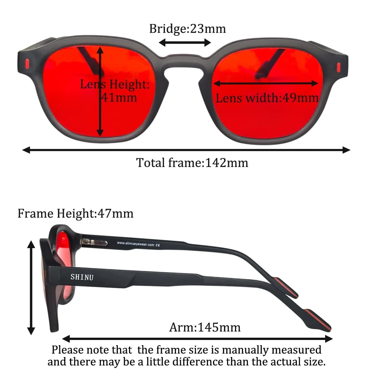 SHINU sommeil meilleurs lentilles rouges lunettes à filtre de lumière bleue pour hommes lentille ora