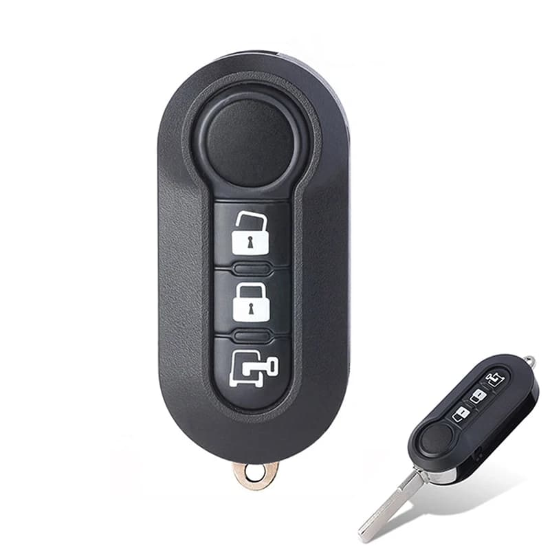 Coque de clé à distance de voiture, coque de clé pour Fiat 500 Ducato Bravo Doblo Icreuser o 03, cri
