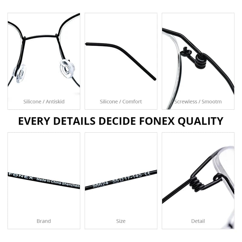 FONEX alliage de titane lunettes cadre hommes marque Design lunettes ultraléger danemark corée Morte