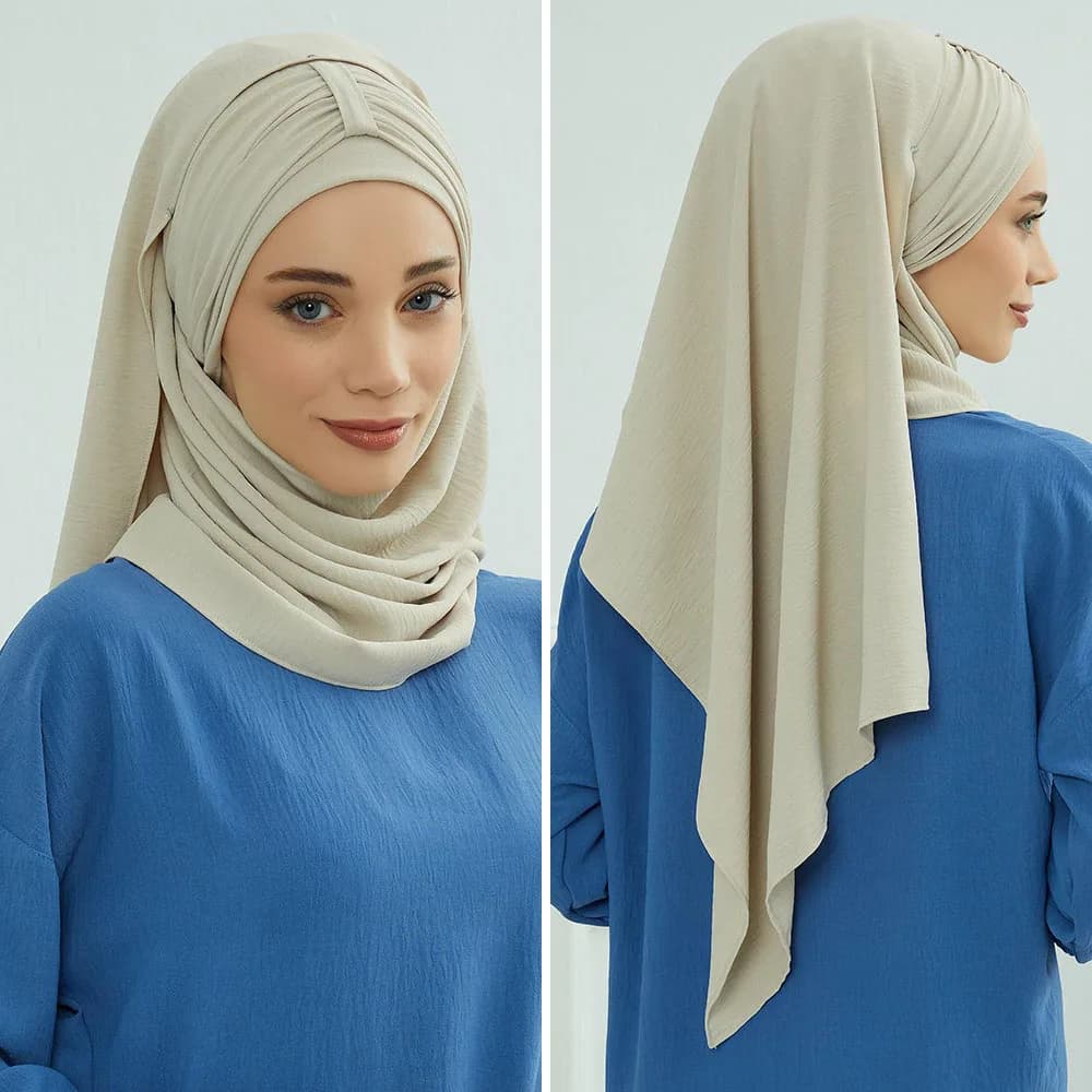 Grand chapeau musulman uni, casquettes Hijab intérieures, couvre-chef pour Ramadan, pré-conception
