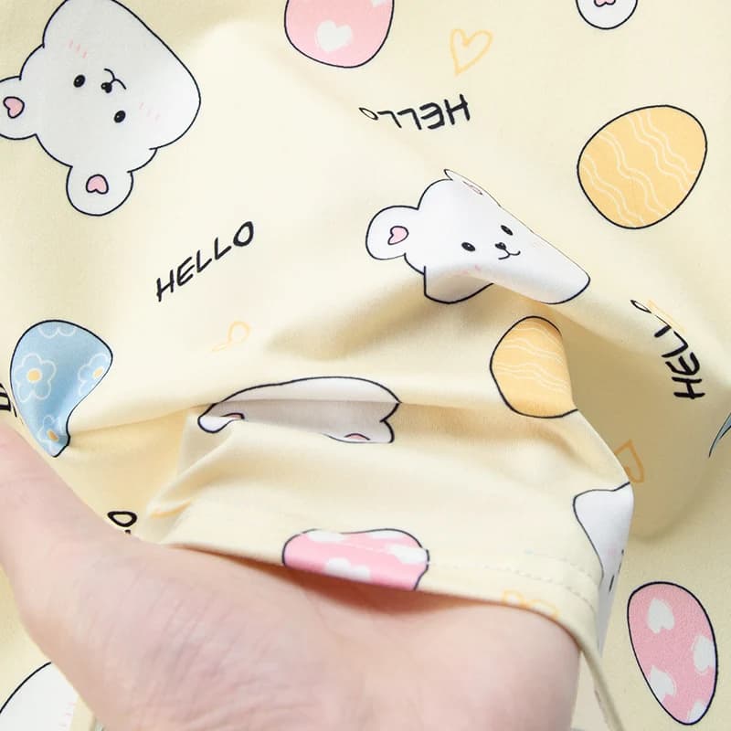 Ensemble 2 pièces d'été pour enfants, confortable et polyvalent, mignon, à manches courtes, pour gar