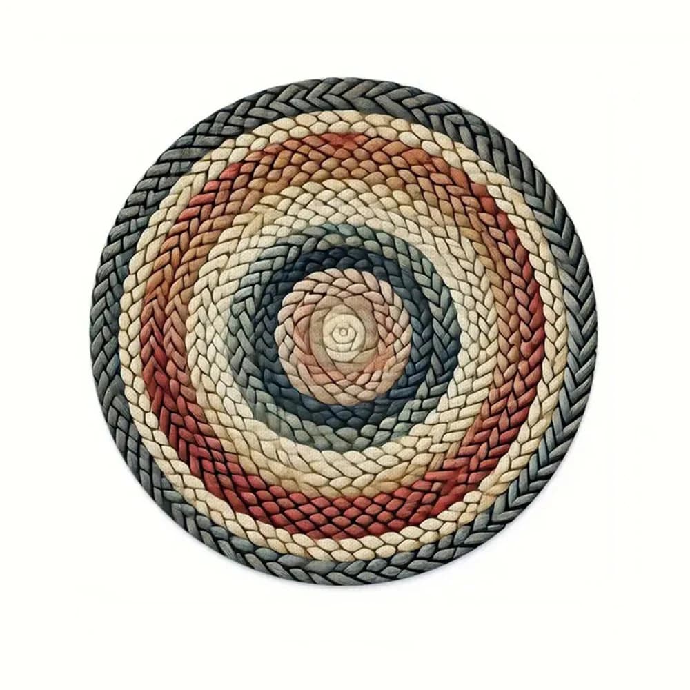 Napperon rond Beige rétro, napperons artistiques de Style bohème, Table de cérémonie, fournitures de