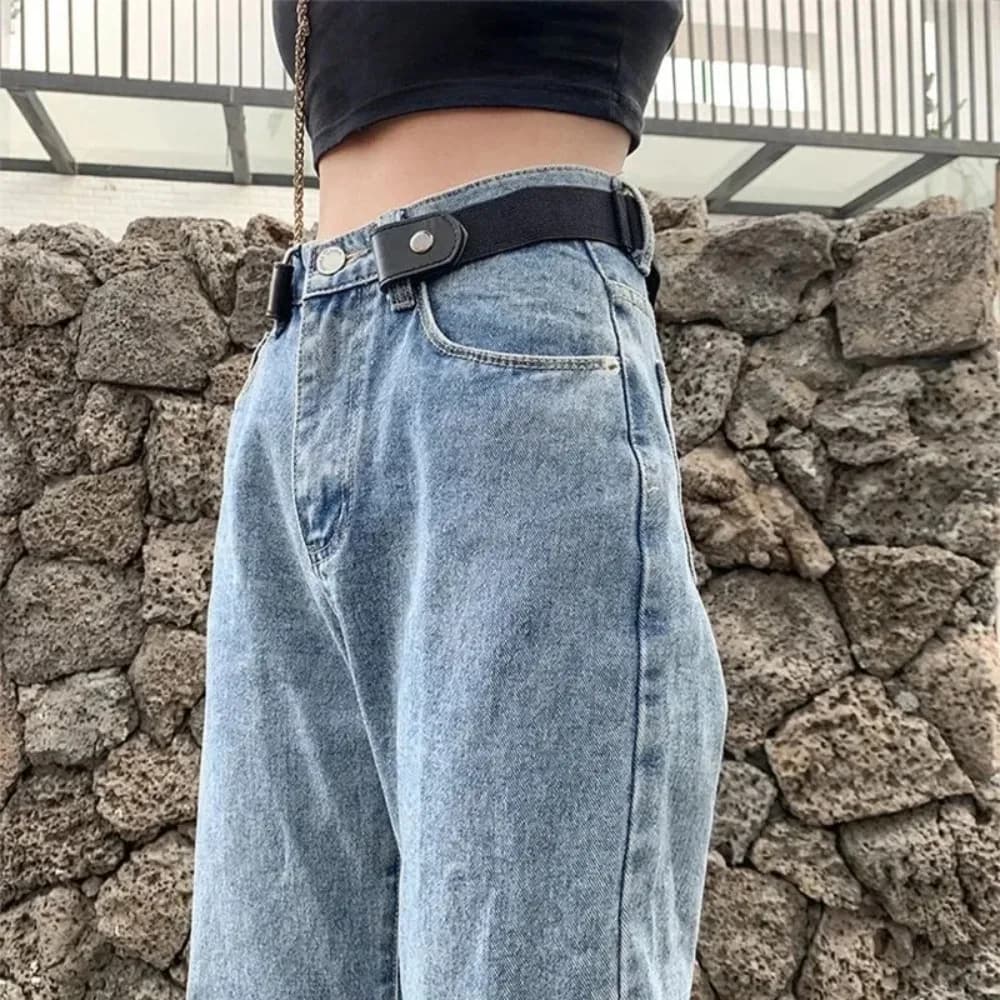 Ceinture extensible réglable sans boucle ceinture Invisible pour femmes hommes jean facile à porter 