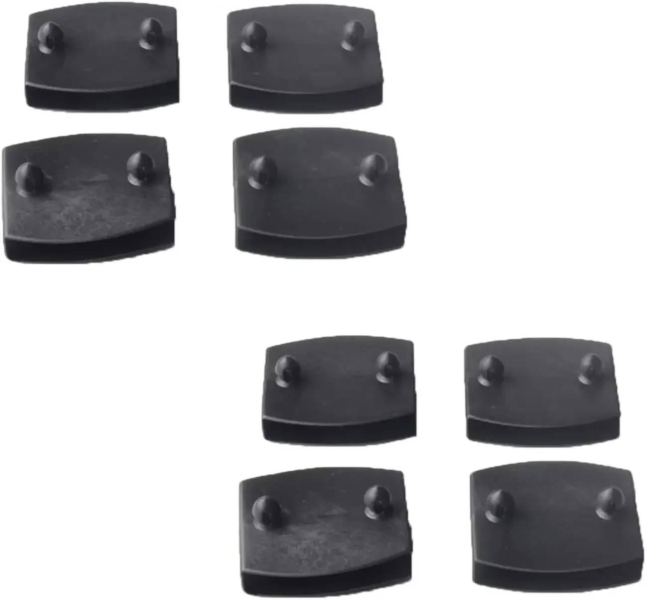 Supports de capuchons d'extrémité centrale en plastique, 6 pièces, couvercles carrés 53mm-62mm
