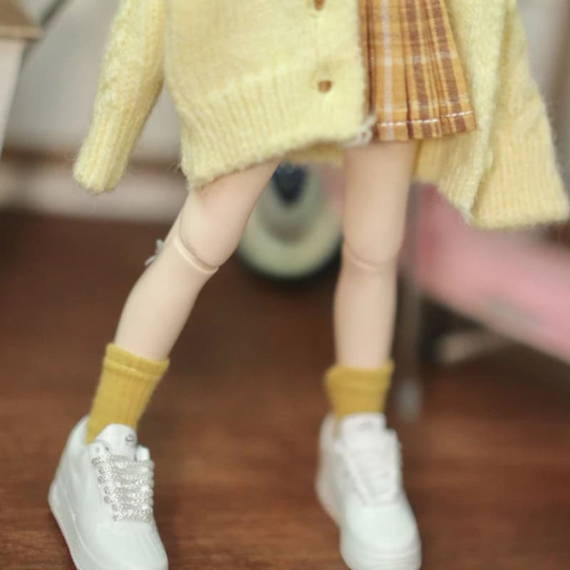 Une paire de chaussettes pour poupée Blyth, chaussettes courtes de couleur bonbon, accessoires pour 