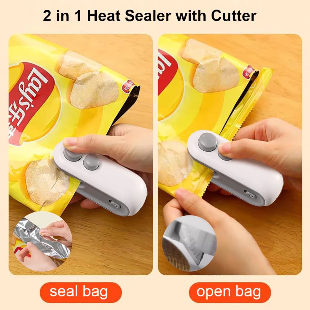 Mini Machine à sceller 2 en 1, thermoscelleuse rechargeable par USB, sac de rangement, emballage en 