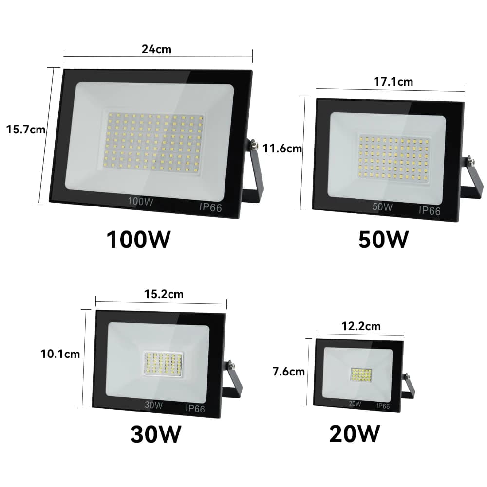 LED projecteur 10W 20W 30W 50W 100W AC220V réflecteur extérieur projecteur réverbère LED applique ex