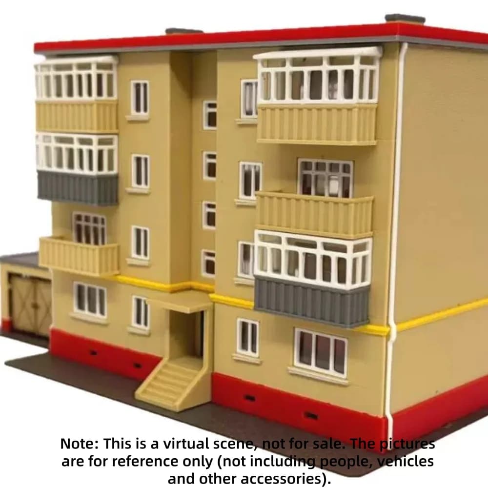 Maquette de maison à 4 étages non assemblée en plastique pour l'architecture, la mise en scène de bo