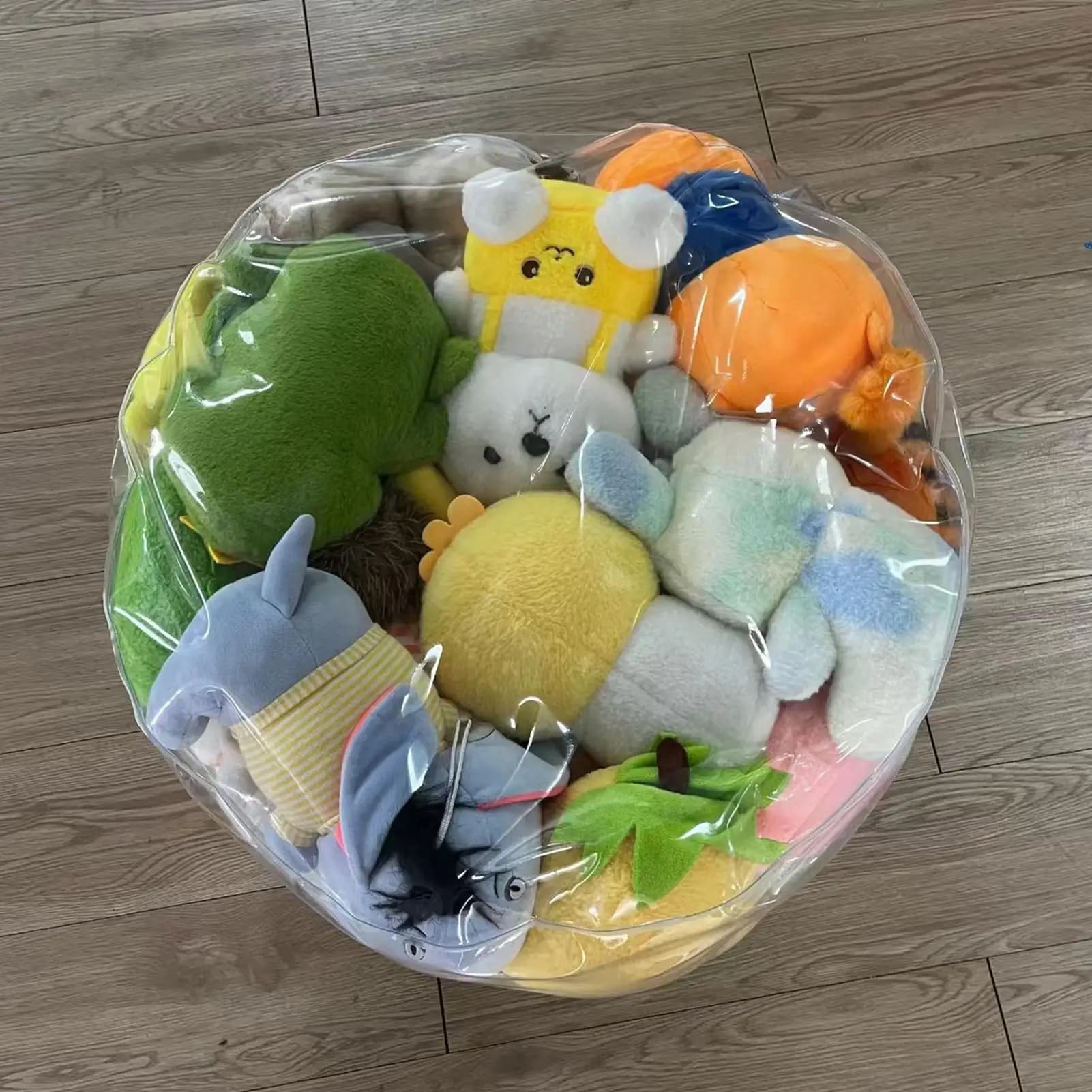 Chaise de rangement transparente pour animaux, siège en peluche avec housse étanche pour chambre d'e