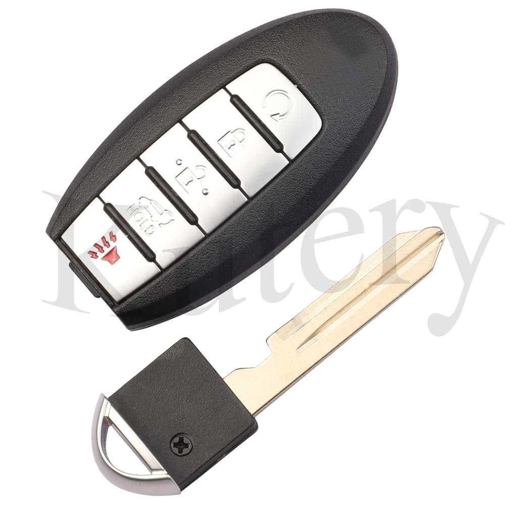 Jingyuqin – clé télécommande à 5 boutons, 433MHZ, puce 4A, P/N S180144110, pour voiture Nissan Rogue