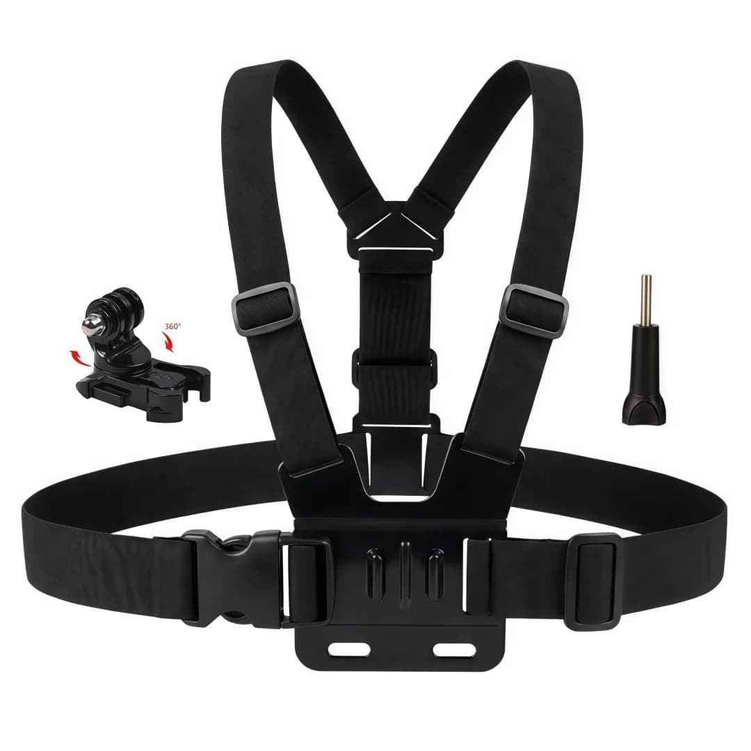 Sangle de poitrine pour caméra, compatible avec Gopro Hero 13, 12, 11, 10, 9, 8, 7, 6, 5, 4, Session