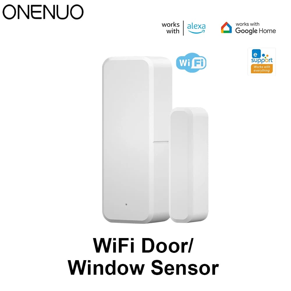 Capteur de porte WiFi, fenêtre magnétique, détecteur d'alarme ouvert et fermé avec application Eweli