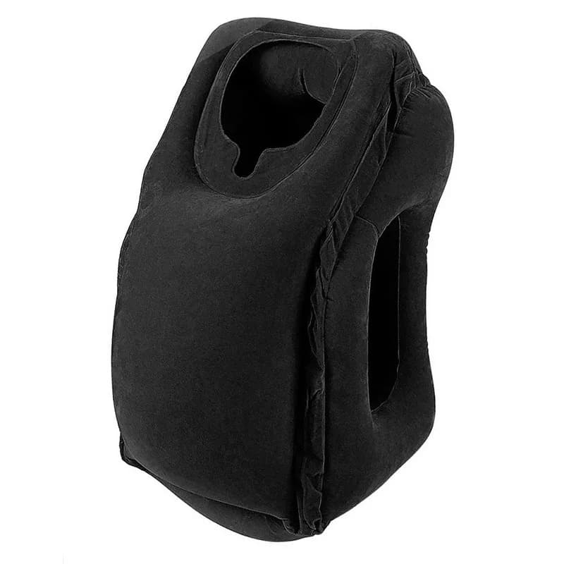 Coussin d'air gonflable floqué, oreiller de voyage, appui-tête, coussins de soutien du menton pour a