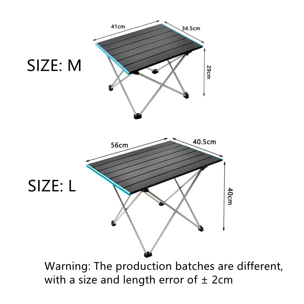 Table de Camping pliante Portable ultralégère, bureau de dîner en plein air, alliage d'aluminium hau