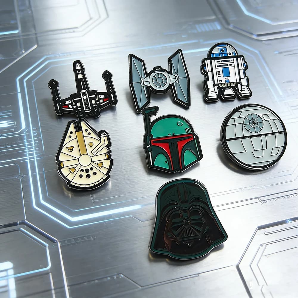 Ensemble de 7 épingles en émail Star Wars, collection de broches avec Stormtrooper, Darth Vader, Mil