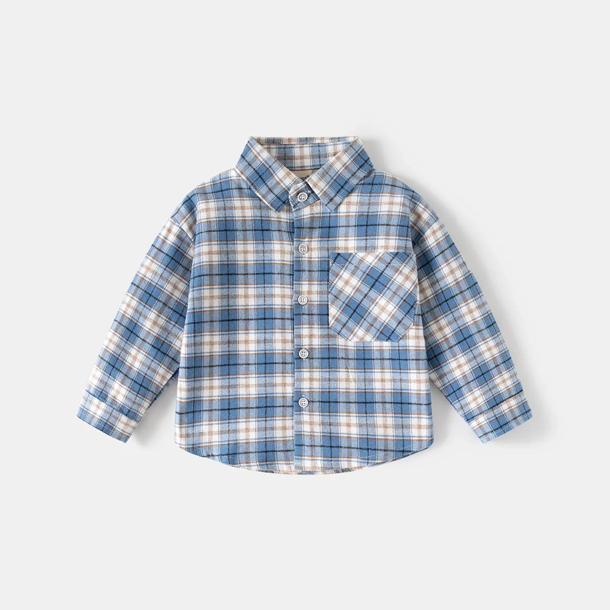 Printemps automne enfants Plaid à manches longues chemise Style coréen garçons filles ample surdimen