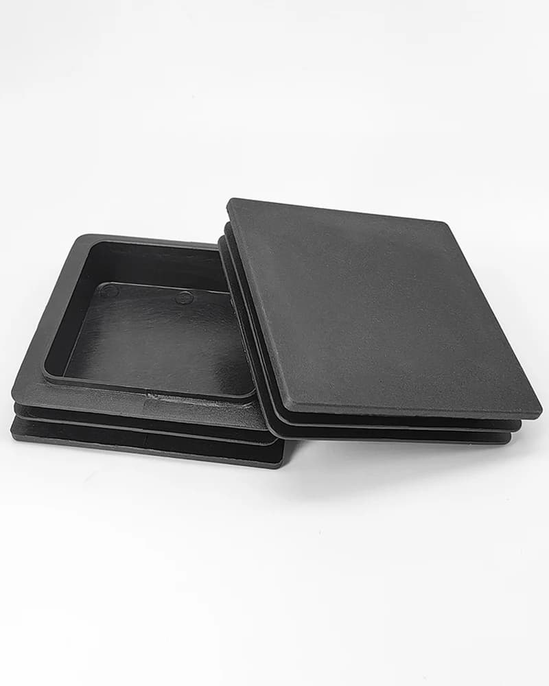 Bouchon carré en plastique noir/blanc 100x100mm, pied de Table et de chaise pour meubles, bouchon de