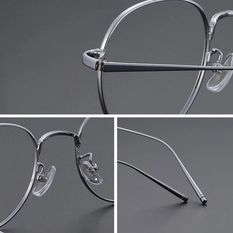 FIRADA mode confort lunettes de luxe rétro rond titane lunettes optique Prescription lunettes cadre 