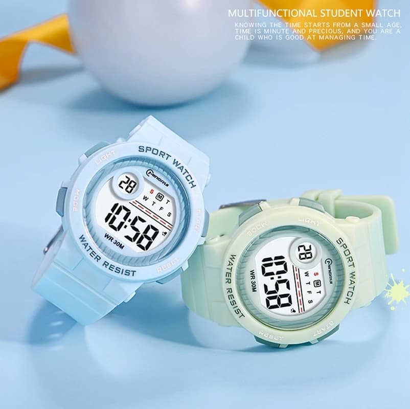 OHSEN enfants Sport montres 30M étanche rose Silicone électronique montre-bracelet chronomètre enfan