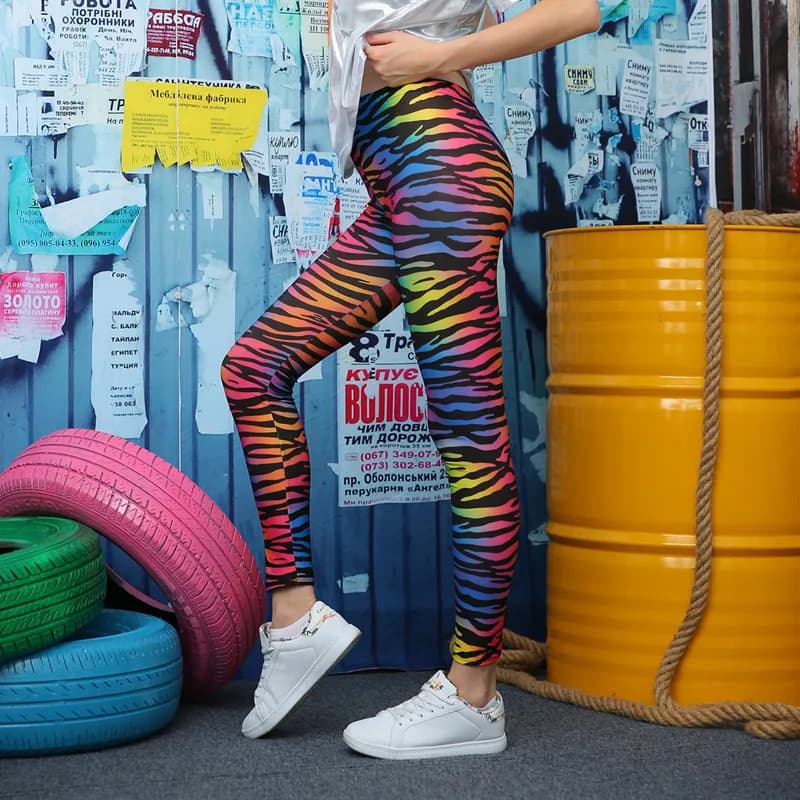 DOIAESKV – Leggings Sexy et décontracté pour femmes, jambières colorées, adaptées à la plupart des t
