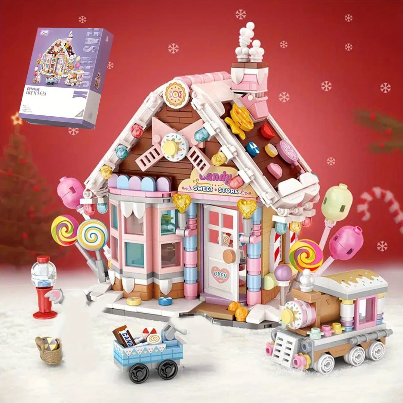 Jouet de blocs de construction de maison de bonbons de noël 1224, cadeau d'halloween/cadeau de Thank