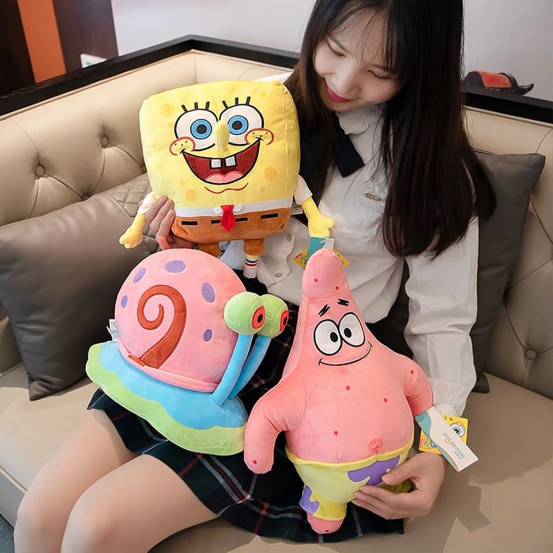 Anime peluche poupée Bob l'éponge Peluches poupée Squarepants Patrick étoile calmaraire Eugene Krabs