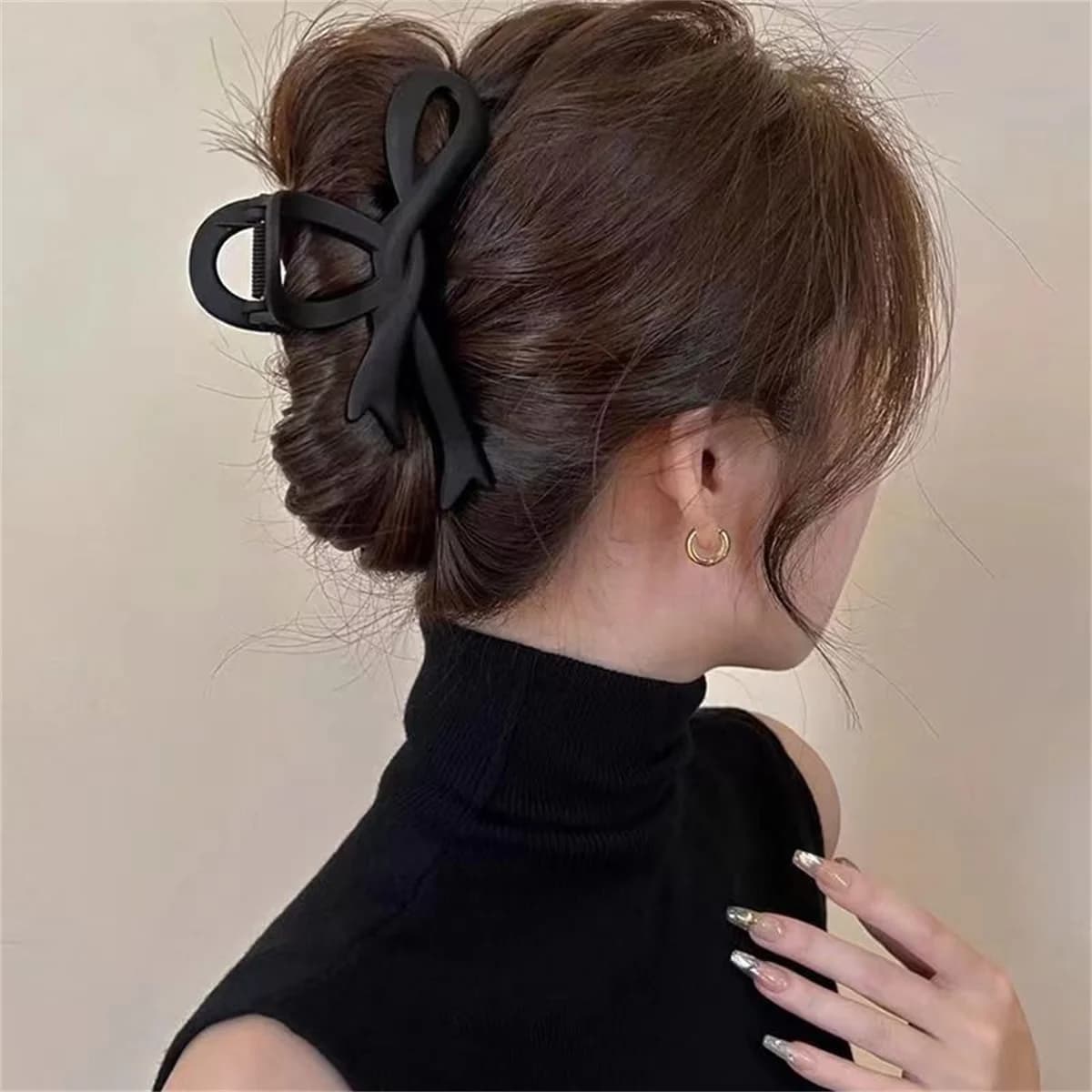 Pinces à cheveux mates de 13CM, Vintage, nœud en ruban, griffes, couvre-chef en crabe, épingles à ch