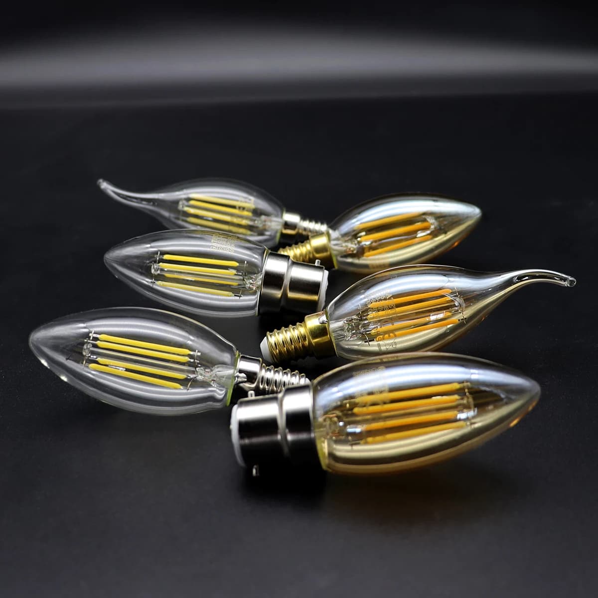 Lumière à Filament LED C35 E27 B22 E14 AC220V 4W sans scintillement 2700K 4000K, adaptée aux bars, a