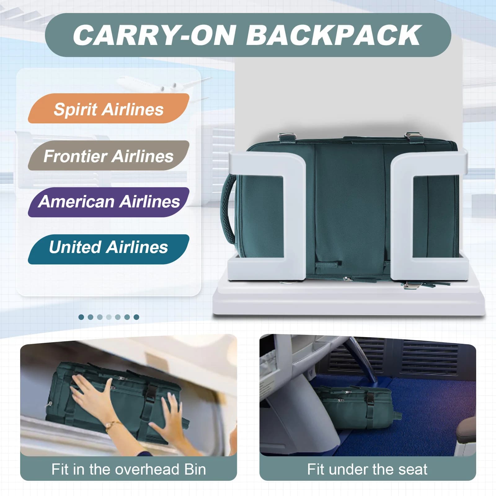 Easyjet-Sac de cabine pour hommes et femmes, sac à dos de voyage en avion, sac de transport Ryanair,