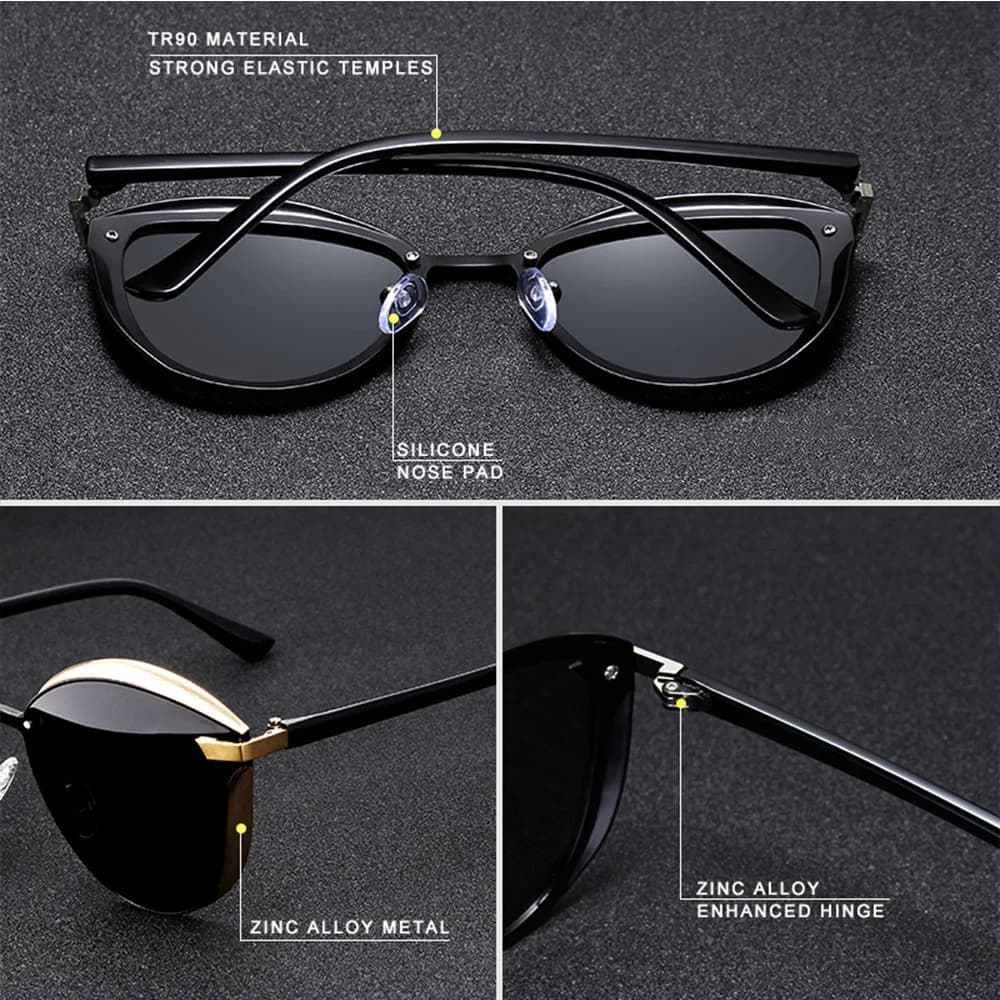 KINGSEVEN – lunettes de soleil polarisées UV400 pour femmes, style œil de chat, pour loisirs et voya