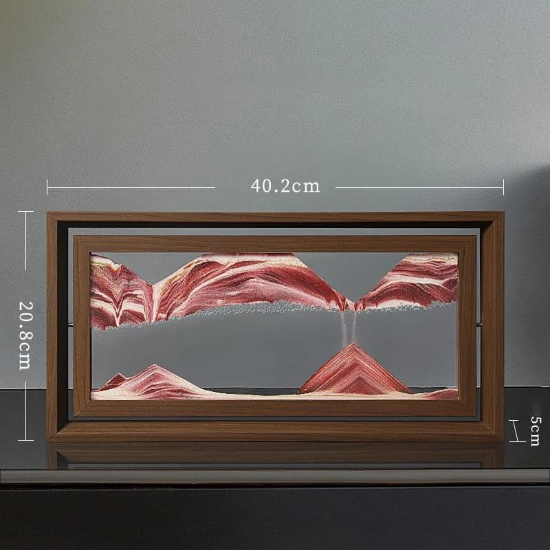 Tableau d'art de sable en mouvement rectangulaire 3D, rotatif, créatif, peinture de sable fluide, sa