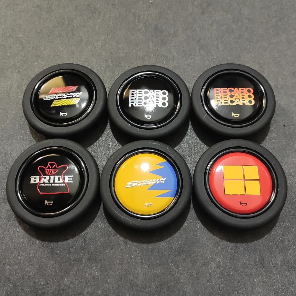 Bouton de klaxon de volant de style Jdm, cuillère universelle, voiture de sport modifiée, course, sp