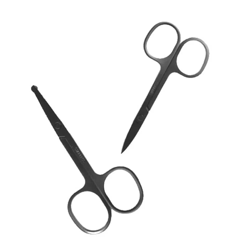 Ciseaux pour poils de nez légers en acier inoxydable, tête ronde pointue, tondeuse de beauté, tondeu