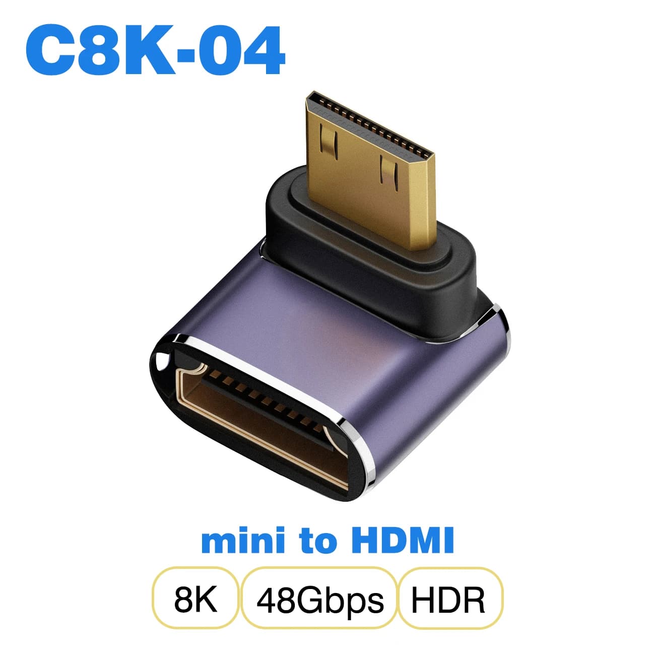 UGOURD HDMI2.1 câble adaptateur mini micro hdmi vers HDMI 2.1 convertisseur 48Gpbs 8K60HZ 4K120HZ po
