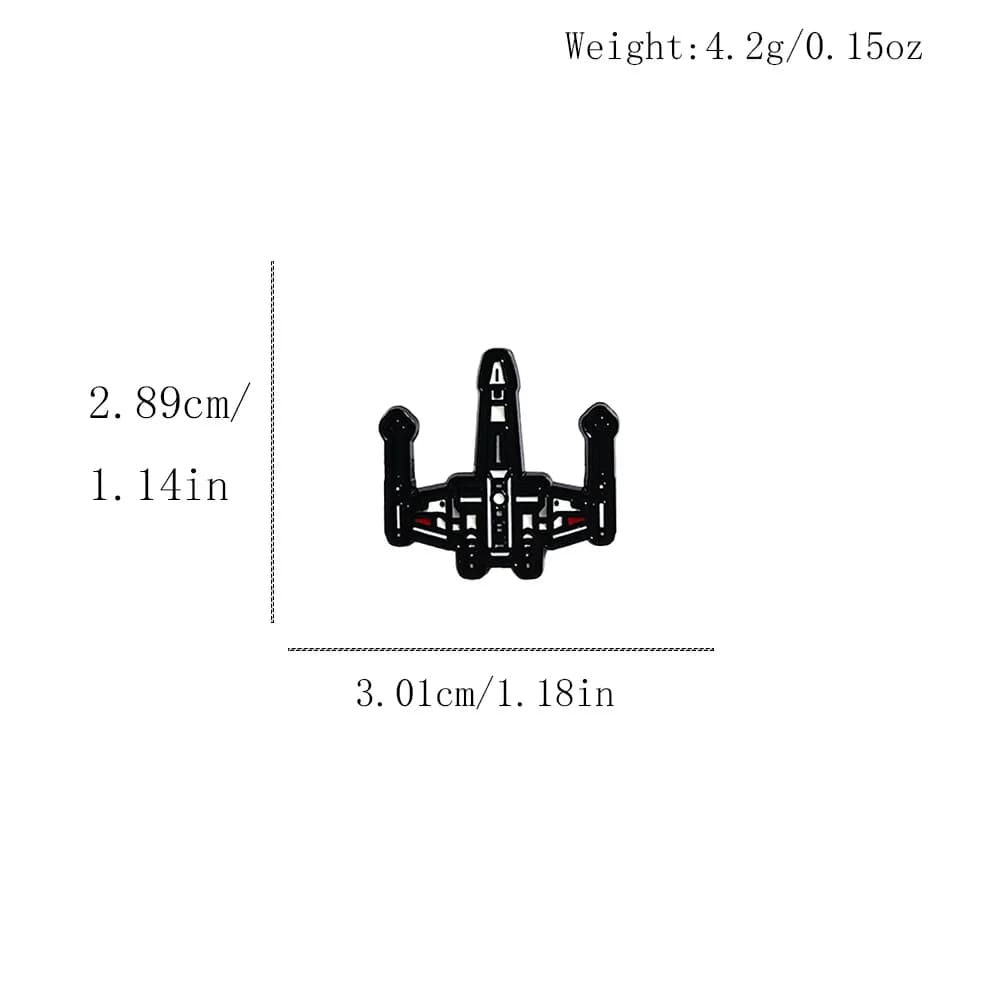 Ensemble de 7 broches Star Wars - Stormtrooper R2-D2 Death Star Millennium Falcon Darth Vader Anime 